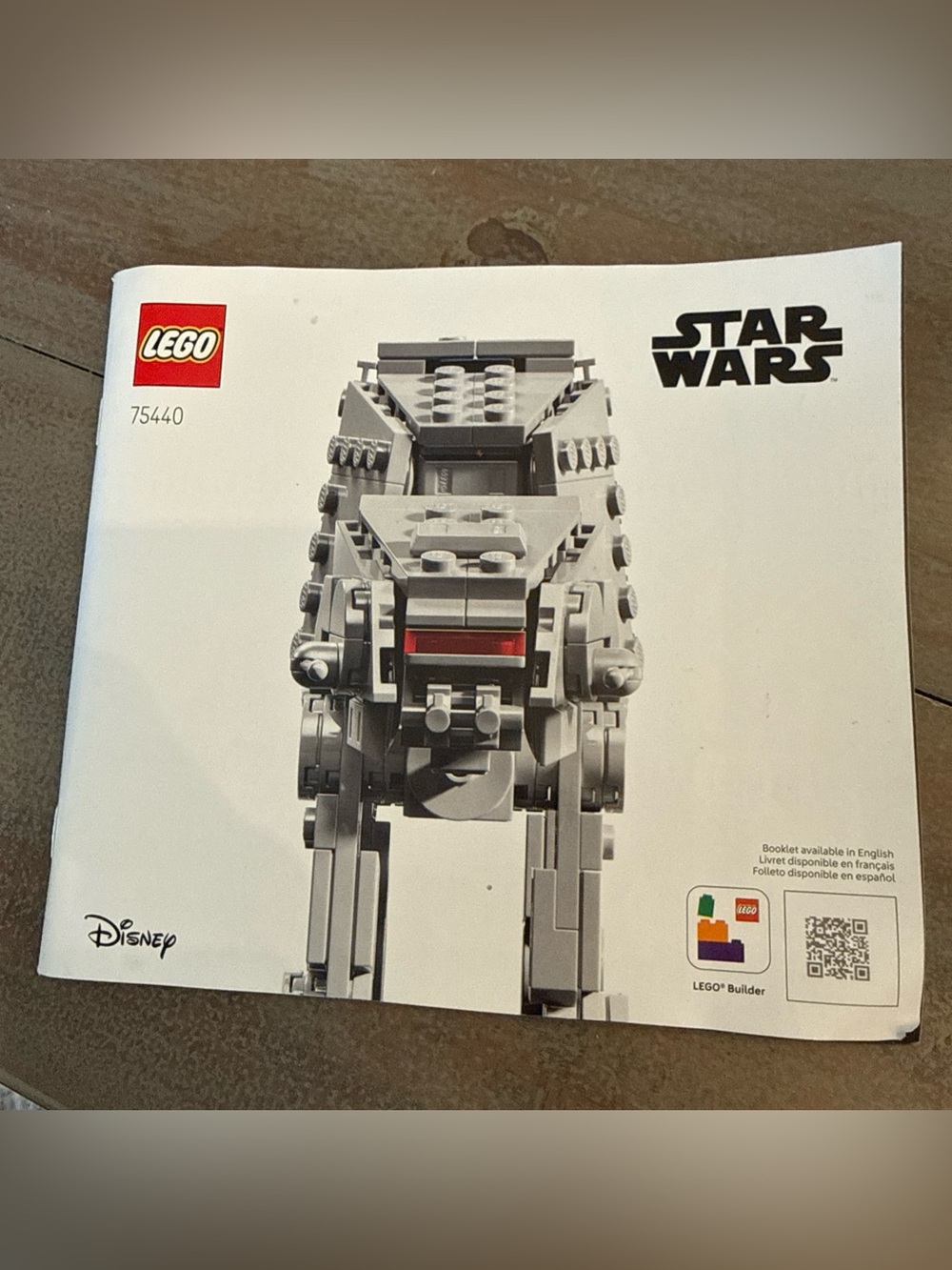 LEGO Star Wars AT-AT Walker Instruction Manual - White, Gray
